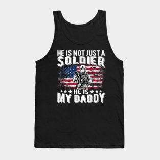 My Daddy Is A Soldier Patriotic Proud Military Daughter Son Tank Top